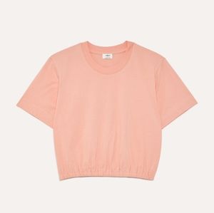 Aritzia Wilfred Pink Coral Pilaf Crop Top